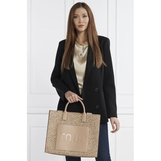 Shopper bag Tous na ramię duża ze skóry ekologicznej