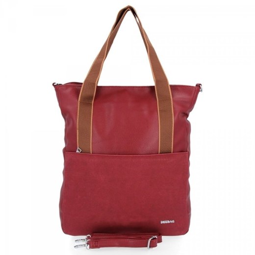 Uniwersalne Torebki Damskie Shopper Bag firmy Bee Bag Bordowa Bee Bag One Size torbs.pl
