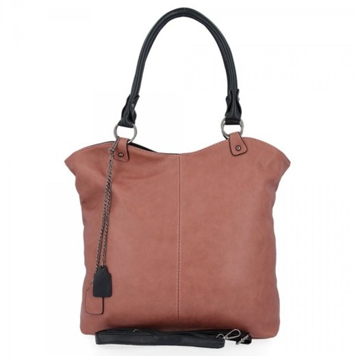 Torebka Damska Shopper Bag XL firmy Hernan Brudny Róż Hernan One Size promocja torbs.pl