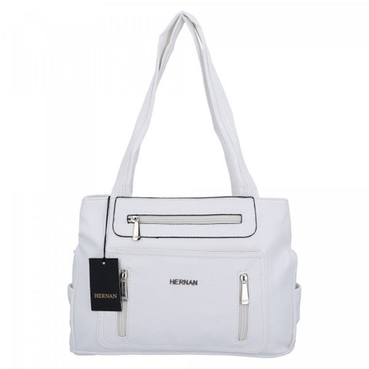 Torebki Damskie Shopper Bag firmy Hernan Białe (kolory) Hernan One Size okazyjna cena torbs.pl