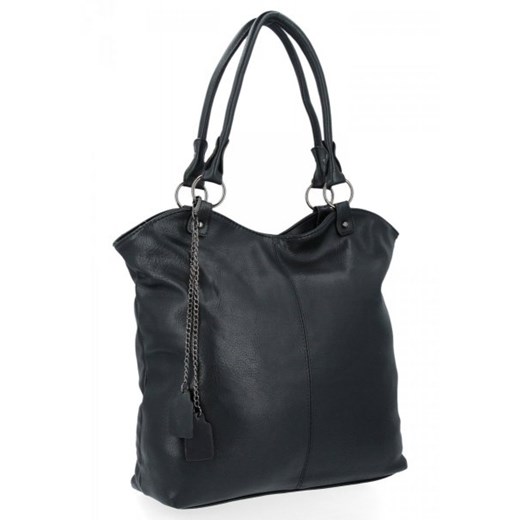 Torebka Damska Shopper Bag XL firmy Hernan Czarna Hernan One Size promocyjna cena torbs.pl