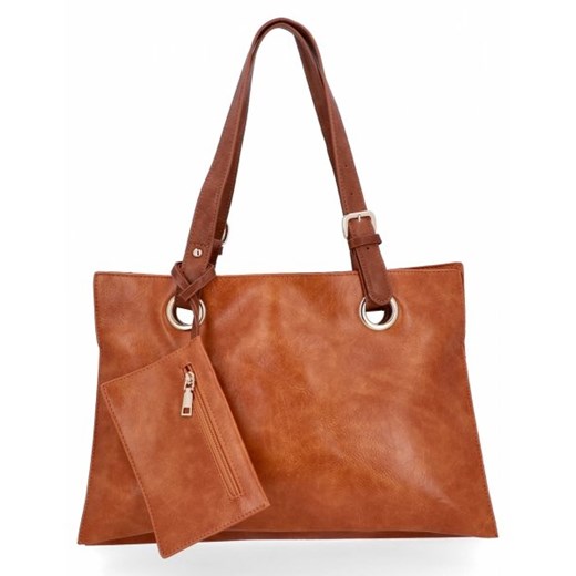 Jasno Rude Torebki Damskie Shopper Bag firmy Herisson (kolory) ze sklepu torbs.pl w kategorii Torby Shopper bag - zdjęcie 165408441