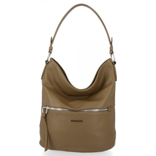 Uniwersalna torebka damska David Jones Khaki ze sklepu torbs.pl w kategorii Torby Shopper bag - zdjęcie 165408533
