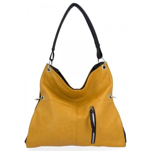 Uniwersalne Torebki Damskie Shopper XL firmy Hernan Żółta ze sklepu torbs.pl w kategorii Torby Shopper bag - zdjęcie 165408641