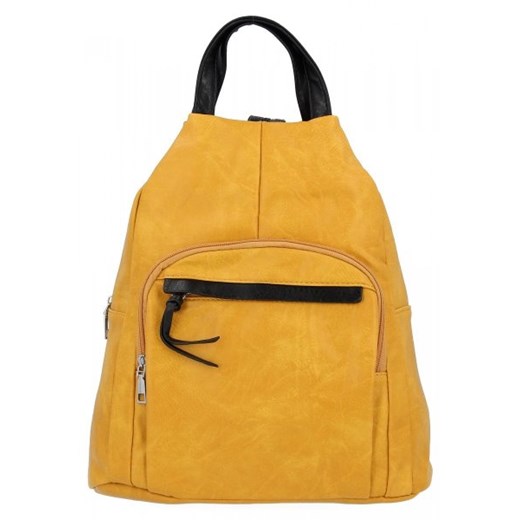 Uniwersalny Plecak Damski firmy Hernan Żółty ze sklepu torbs.pl w kategorii Plecaki - zdjęcie 165408804