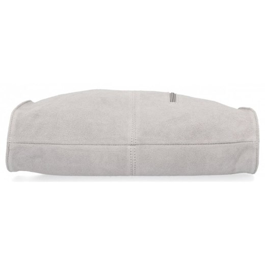 Torebka Skórzana VITTORIA GOTTI Made in Italy Jasno Szara Vittoria Gotti One Size wyprzedaż torbs.pl