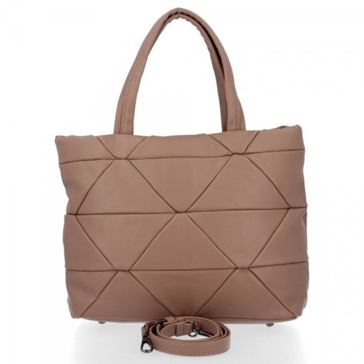 Shopperbag Firmy Herisson Ciemno Beżowa ze sklepu torbs.pl w kategorii Torby Shopper bag - zdjęcie 165410002