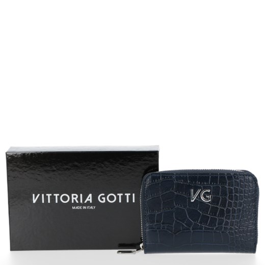 Skórzany Portfel Damski VITTORIA GOTTI Made in Italy Granat Vittoria Gotti One Size torbs.pl