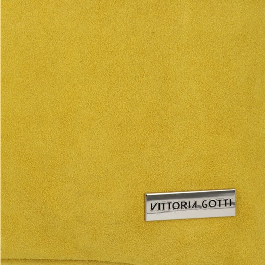 Torebka Skórzana VITTORIA GOTTI Made in Italy Żółta Vittoria Gotti One Size torbs.pl