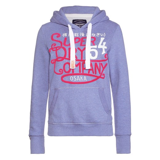 Superdry Bluza z kapturem lila zalando fioletowy bawełna