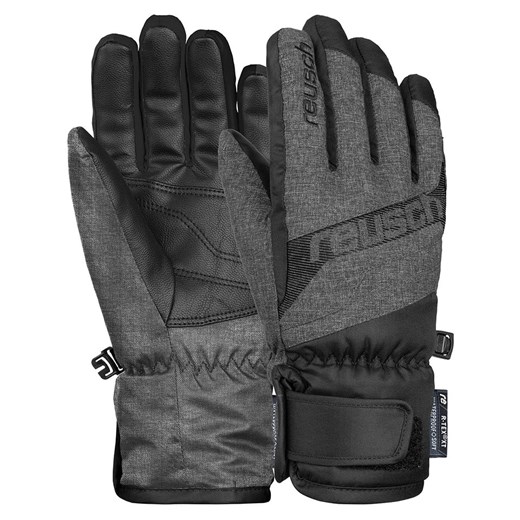 Reusch Rękawiczki narciarskie &quot;Dario R-TEX® XT Junior&quot; w kolorze czarno-szarym ze sklepu Limango Polska w kategorii Rękawiczki dziecięce - zdjęcie 165425044