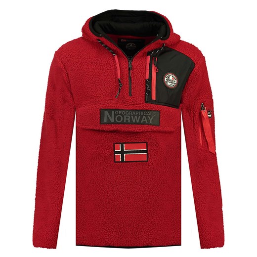 Geographical Norway Bluza polarowa &quot;Terifique&quot; w kolorze czerwonym ze sklepu Limango Polska w kategorii Bluzy męskie - zdjęcie 165425123