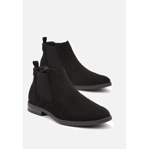 Buty zimowe męskie czarne Born2be