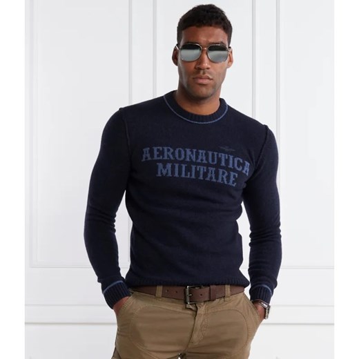 Aeronautica Militare Wełniany sweter | Regular Fit ze sklepu Gomez Fashion Store w kategorii Swetry męskie - zdjęcie 165432221