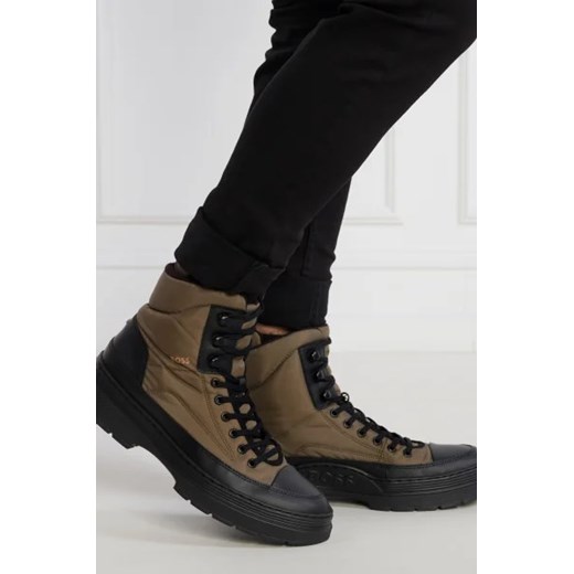 BOSS BLACK Trapery Eloy | z dodatkiem skóry 41 promocja Gomez Fashion Store