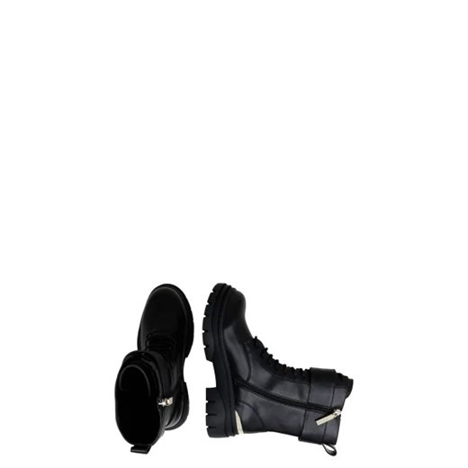 Czarne workery damskie Just Cavalli sznurowane casualowe
