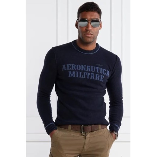Czarny sweter męski Aeronautica Militare 
