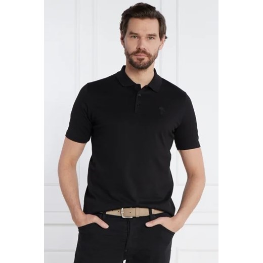 T-shirt męski Karl Lagerfeld czarny z krótkim rękawem z elastanu 