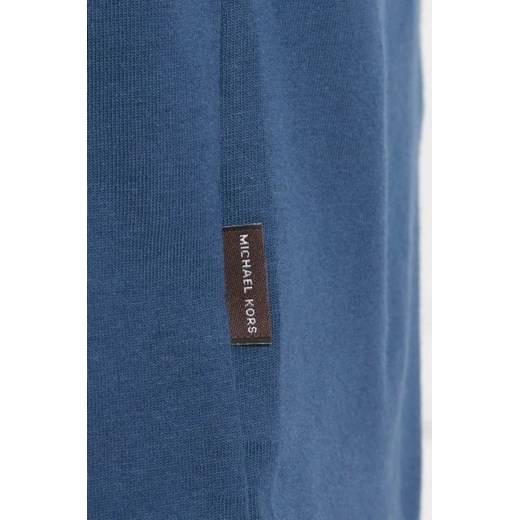 T-shirt męski Michael Kors niebieski z krótkim rękawem bawełniany 