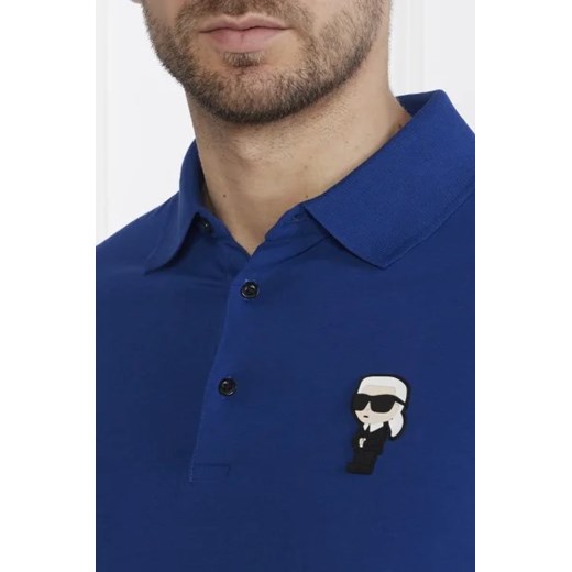 T-shirt męski niebieski Karl Lagerfeld z krótkim rękawem 