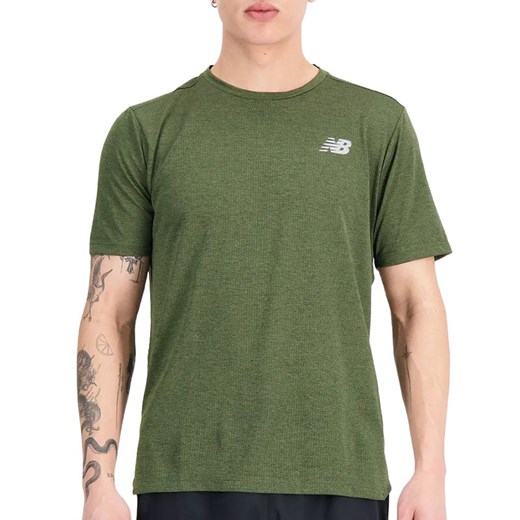 Koszulka New Balance MT21262KMU - zielona ze sklepu streetstyle24.pl w kategorii T-shirty męskie - zdjęcie 165433582