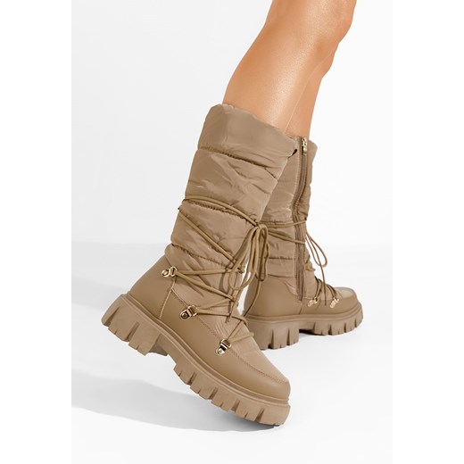 Khaki śniegowce damskie Zenobia V2 Zapatos 41 Zapatos
