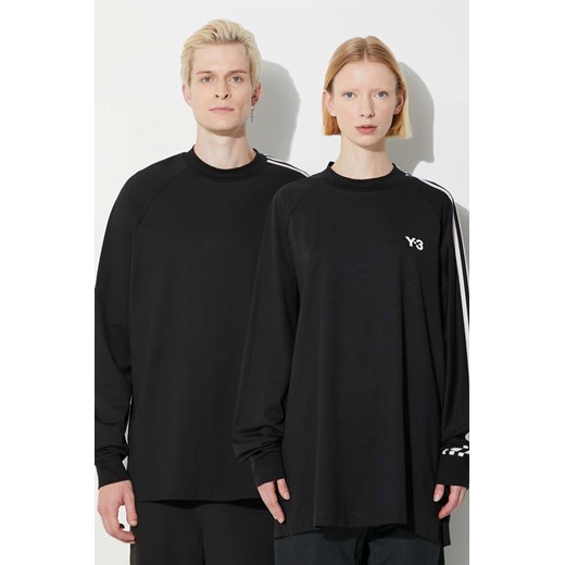 Y-3 longsleeve bawełniany kolor czarny wzorzysty ze sklepu PRM w kategorii T-shirty męskie - zdjęcie 165437414