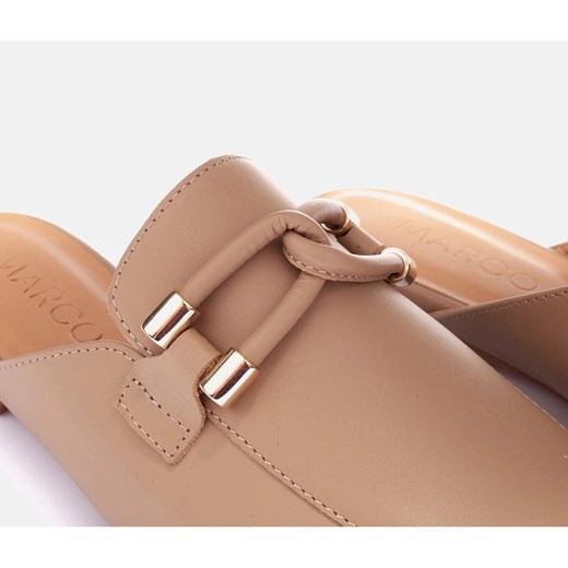 Marco Shoes Klapki z ozdobą beżowy Marco Shoes 35 ButyModne.pl