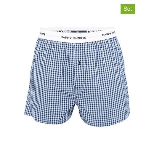 Happy Shorts Bokserki (3 pary) w kolorze granatowo-niebieskim Happy Shorts XL wyprzedaż Limango Polska