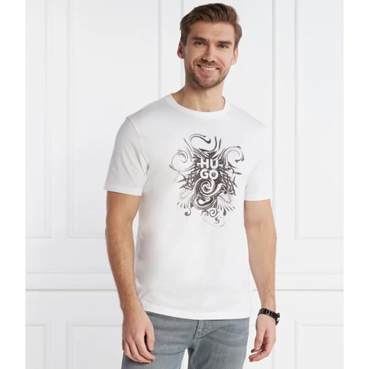 T-shirt męski Hugo Boss biały jesienny 
