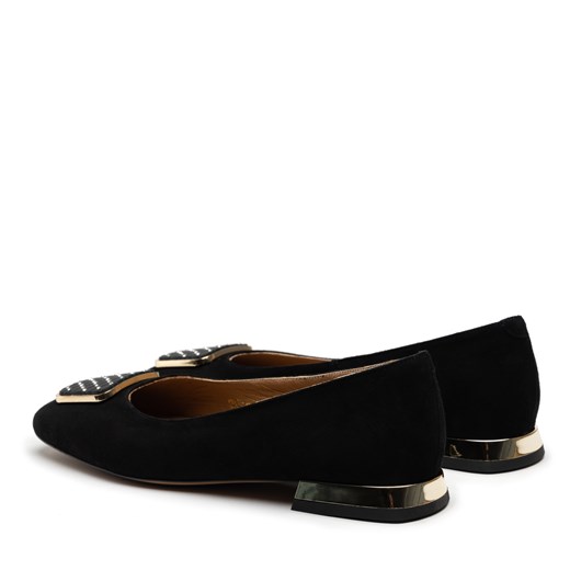 Baleriny R.Polański 1400 - Czarny Zamsz 41 wyprzedaż R.Polański