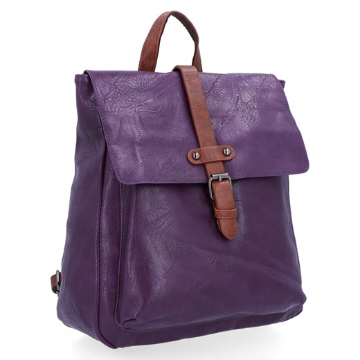 Plecak Damski w Stylu Vintage firmy Herisson 1452A511 Ciemno Fioletowy Herisson One Size PaniTorbalska