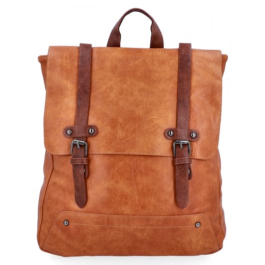 Plecak Damski XL Vintage firmy Herisson 1652L2049 Jasno Rudy ze sklepu PaniTorbalska w kategorii Plecaki - zdjęcie 165511320