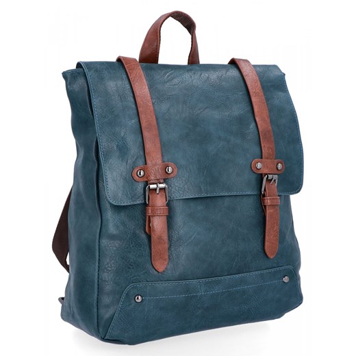 Plecak Damski XL Vintage firmy Herisson 1652L2049 Morski ze sklepu PaniTorbalska w kategorii Plecaki - zdjęcie 165511681