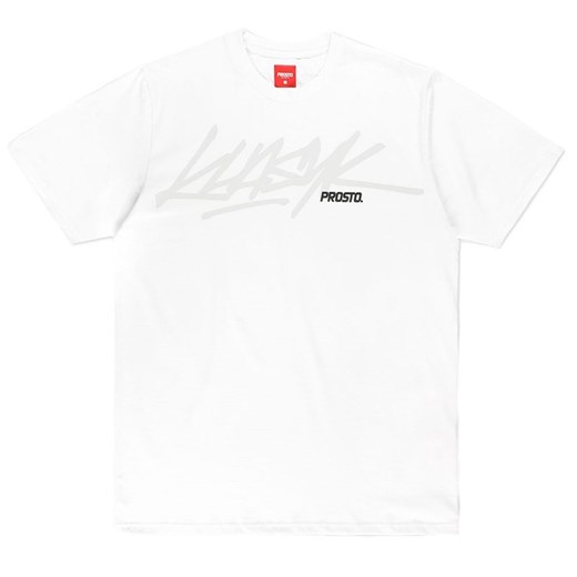 T-shirt męski biały Prosto. z krótkim rękawem 