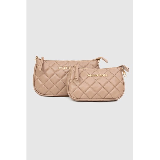 VALENTINO Podwójna torebka ocarina crossbody w kolorze taupe ze sklepu outfit.pl w kategorii Listonoszki - zdjęcie 165515943