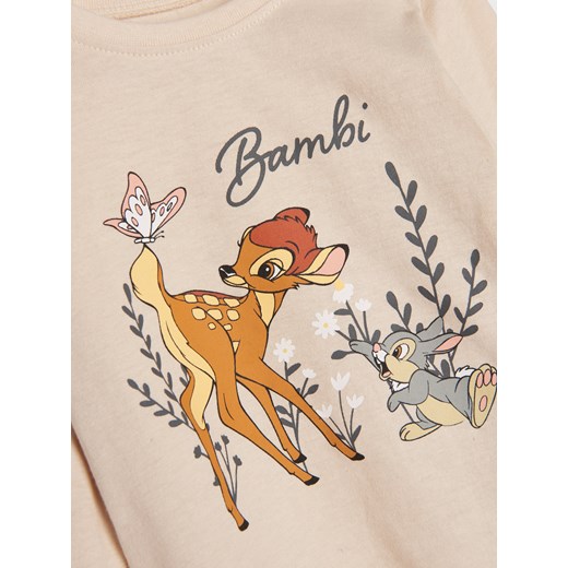 Sinsay - Koszulka Bambi - beżowy Sinsay 86 promocyjna cena Sinsay