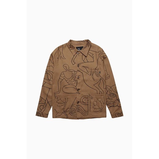 by Parra kurtka bawełniana kolor brązowy przejściowa ze sklepu PRM w kategorii Kurtki męskie - zdjęcie 165520781
