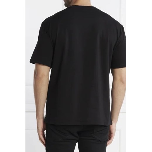 T-shirt męski Just Cavalli czarny z krótkim rękawem bawełniany jesienny