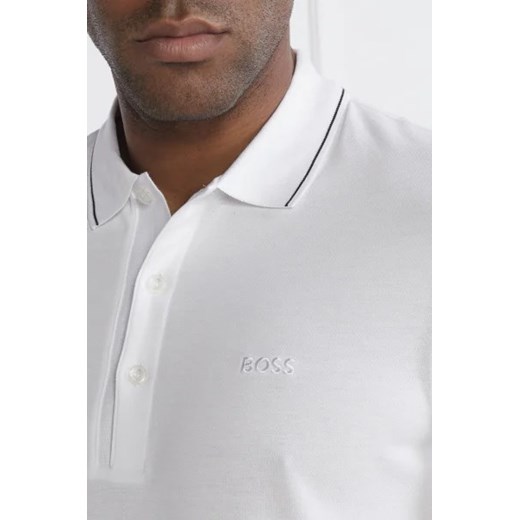 T-shirt męski BOSS HUGO biały z krótkimi rękawami bawełniany 