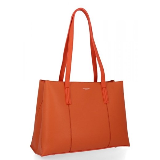 Klasyczna torebka damska David Jones Pomarańczowa ze sklepu torbs.pl w kategorii Torby Shopper bag - zdjęcie 165522770