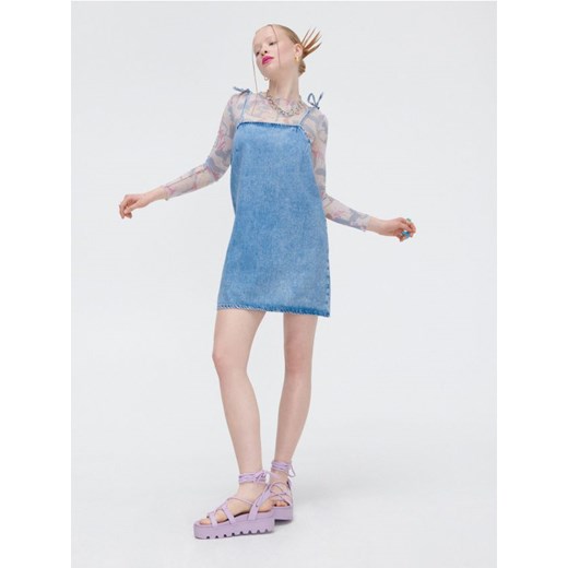 Cropp - Prosta sukienka z denimu - niebieski Cropp S promocja Cropp