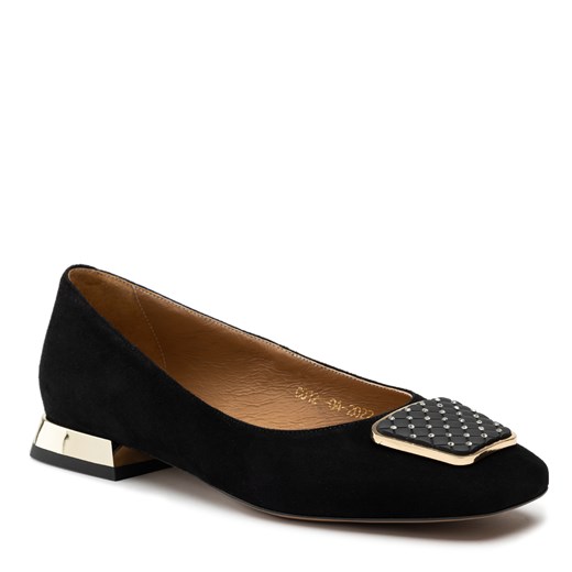Baleriny R.Polański 1400 - Czarny Zamsz 37 wyprzedaż r.polanski.com