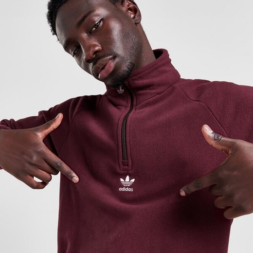 Bluza męska czerwona Adidas z polaru