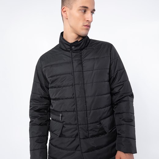 Męska kurtka z nylonu pikowana czarna ze sklepu WITTCHEN w kategorii Kurtki męskie - zdjęcie 165534452