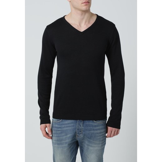 Tailored Originals KAMES Sweter schwarz zalando czarny bawełna