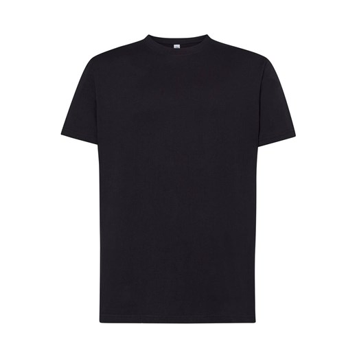 Czarny t-shirt męski JK Collection z krótkim rękawem 