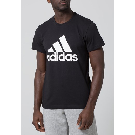 adidas Performance Tshirt z nadrukiem black zalando czarny bawełna