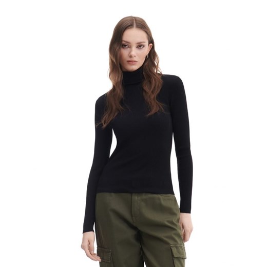 Cropp - Czarny sweter z półgolfem - czarny Cropp M Cropp