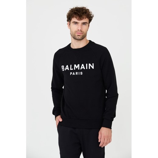 BALMAIN Czarna bluza Printed Sweatshirt, Wybierz rozmiar S ze sklepu outfit.pl w kategorii Bluzy męskie - zdjęcie 165575250